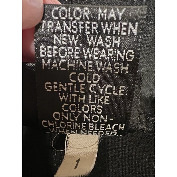 INC Women’s Stretch Black Short Skirt with Buttoned Back Flap Pockets Size 8 - Picture 5 of 5